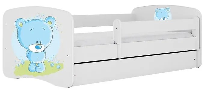 Detská Posteľ. Babydreams+Sz+M Biely 80x180 Medveď Modr