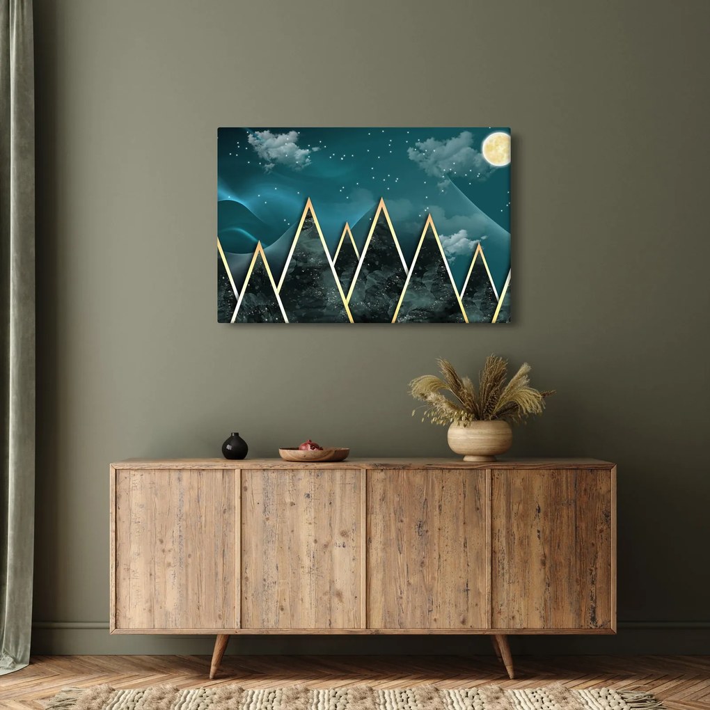 Obraz - Spln nad zlatými horami (90x60 cm)