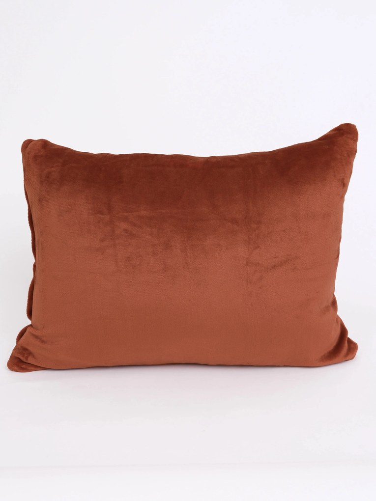 Obliečka na vankúš mikroplyš 50 × 70 cm – Laura terakota