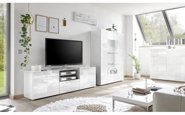 Televízny stolík ARIA biely