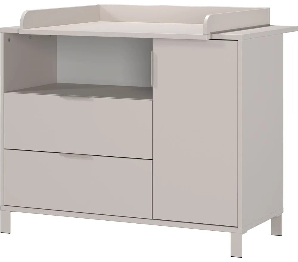 Krémová detská komoda s prebaľovacím pultom 115x102x77 cm Alkmaar – Germania