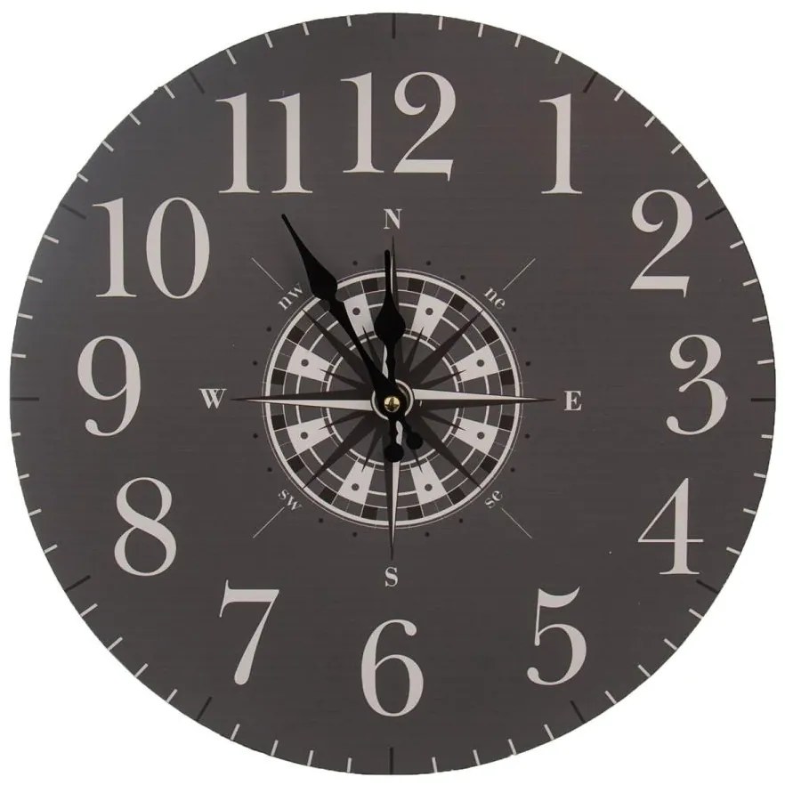 Hodiny nástenné Kompas pr. 34 cm