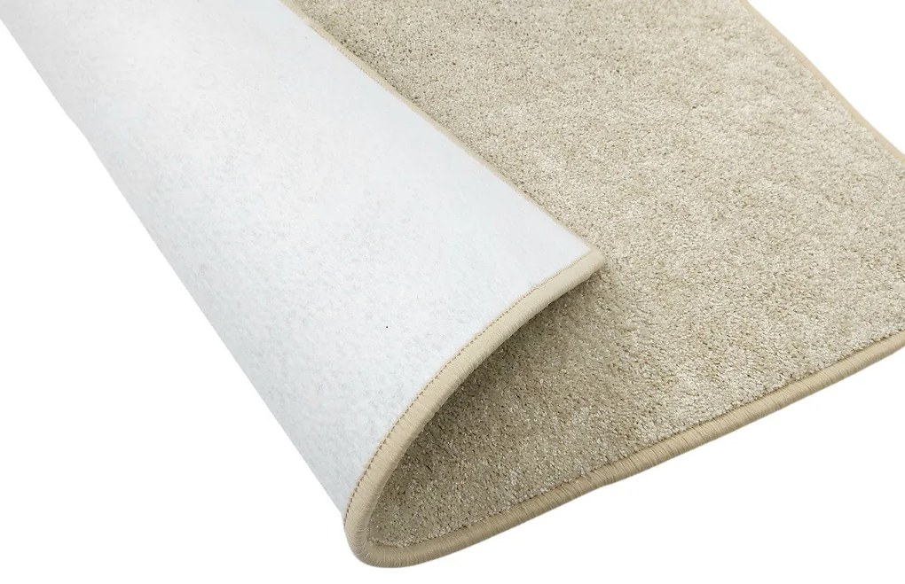 Vopi, Koberec behúň na mieru Capri Lux cream, šíre 80 cm, béžová, chodba / predsieň