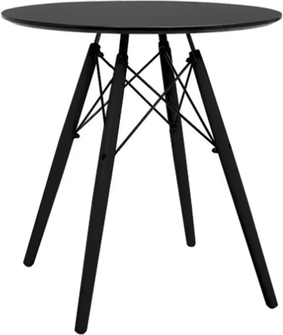 Okrúhly jedálenský stôl, čierna, MONTY