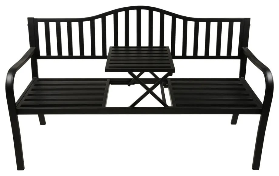 Čierna kovová záhradná lavica Segula - Garden Pleasure