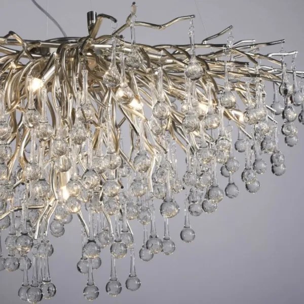 Paul Neuhaus 2192-55 - Luster na lanku ICICLE 10xG9/40W/230V 50x100 cm chróm