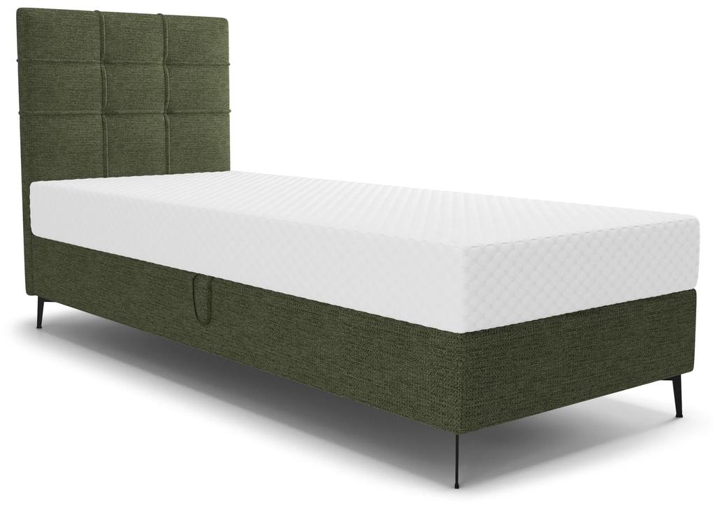 Jednolôžková posteľ 80 cm Infernus Bonell (tmavozelená) (s roštom, bez úl. priestoru). Vlastná spoľahlivá doprava až k Vám domov. 1082253