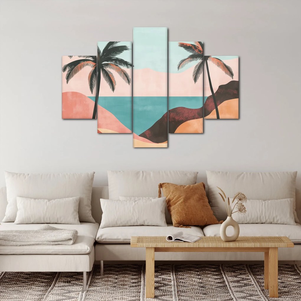 Obraz - Palmy pri mori (150x105 cm)