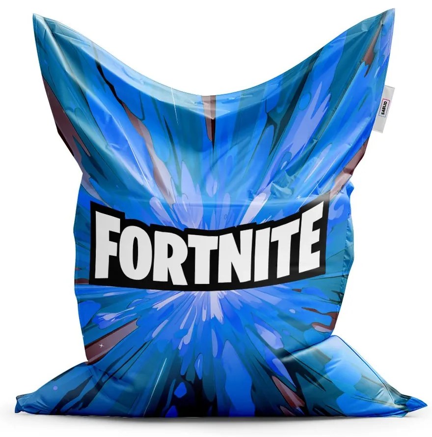 Sedací vak Classic Fortnite modrá - detský, modrá