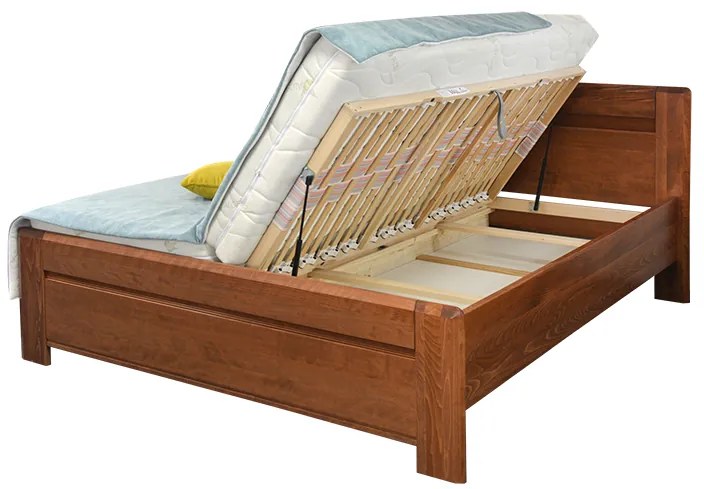 FINES drevená posteľ Ernesta 180x200 slivka