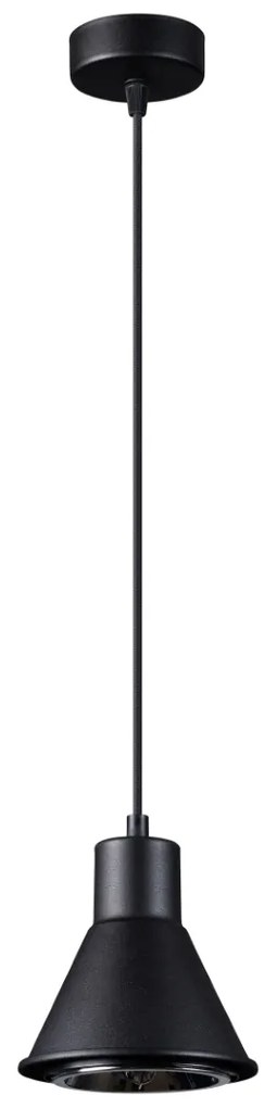 Závesné svietidlo Tazila 1, 1x čierne kovové tienidlo, LED