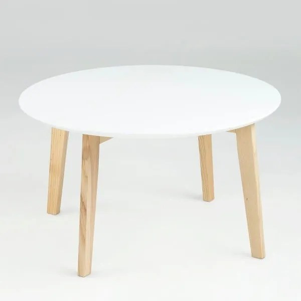 Biely konferenčný stolík Actona Molina, ⌀ 80 cm