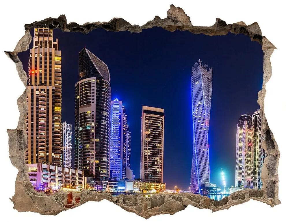 Nálepka fototapeta 3D výhled Dubaj v noci nd-k-64879724