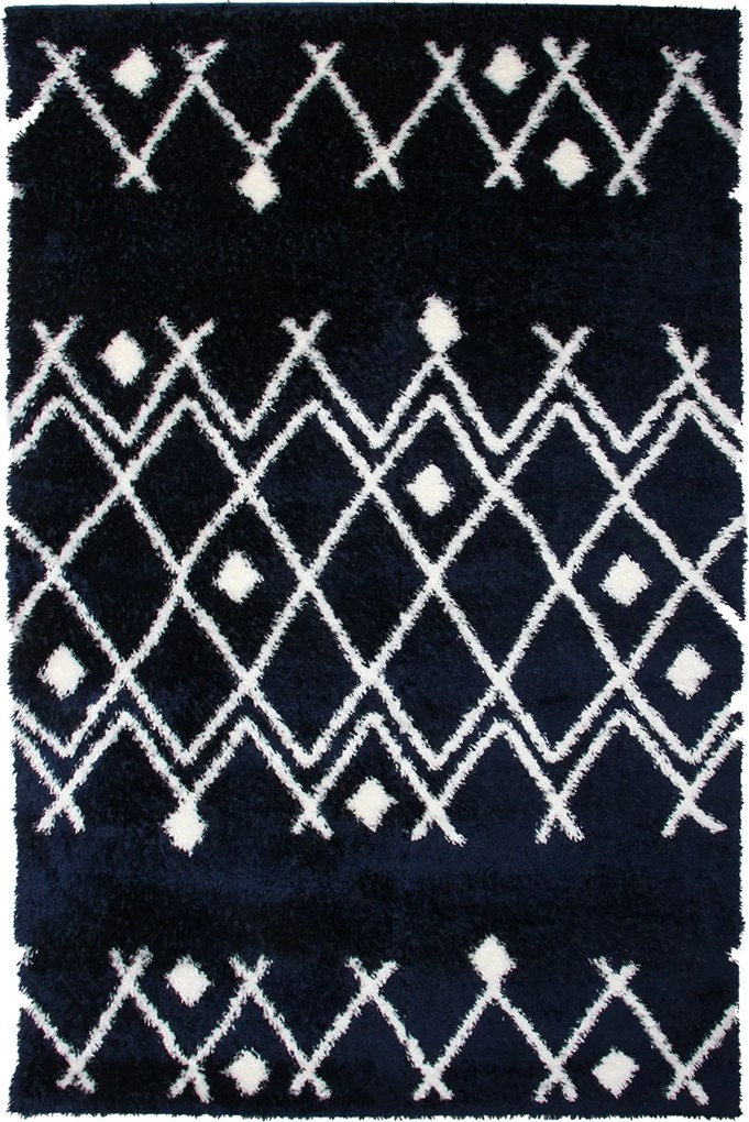 Koberec Boho 590 NAVY BLUE/CREAM rozmery koberec: 160x220 cm