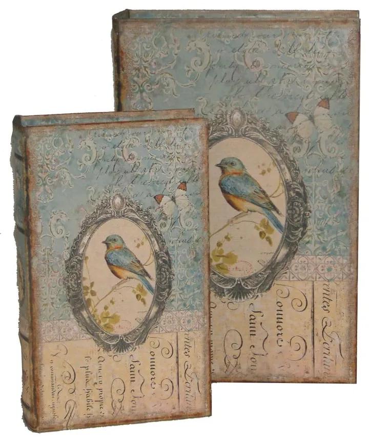 Sada 2 škatuliek Antic Line Bird Book