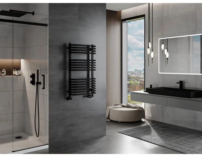 Mexen Apollo, vykurovacie teleso 860 x 450 mm, 422 W, čierna, W117-0860-450-00-70