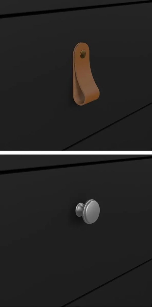 Šatníková skriňa Realty 150 cm so zrkadlom čierna