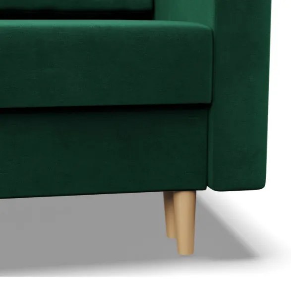 Trojmiestna rozkladacia sedačka BLANK Elegant fľaškovo zelená