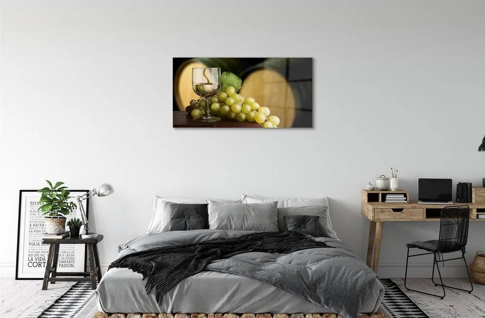 Obraz na skle Poháre hroznového suda 100x50 cm