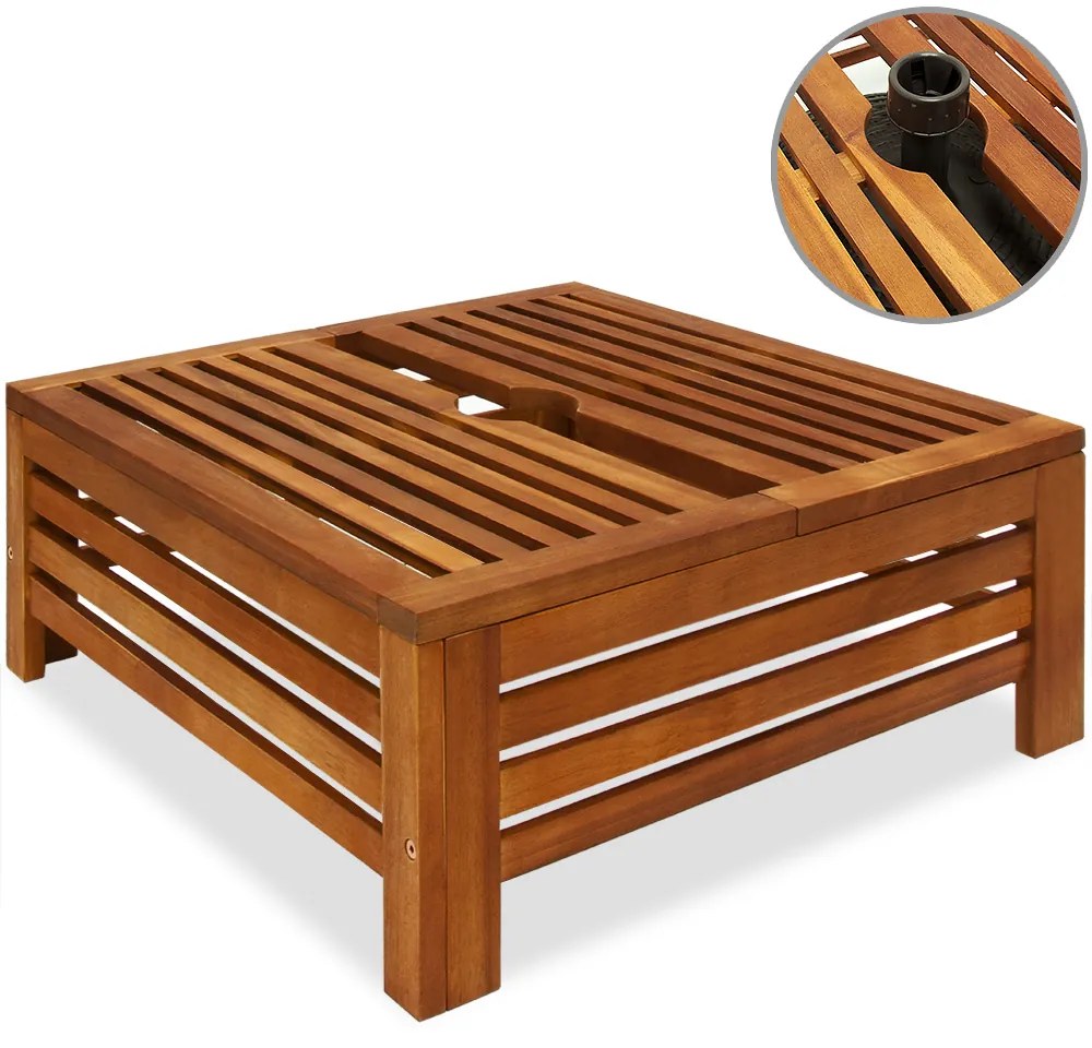 InternetovaZahrada Kryt stojanu na slnečník 62x62x26 cm - agát