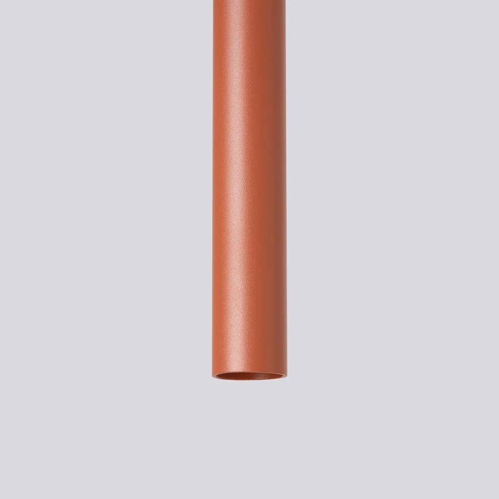 Závesné svietidlo Pastelo, 3x oranžové kovové tienidlo, o