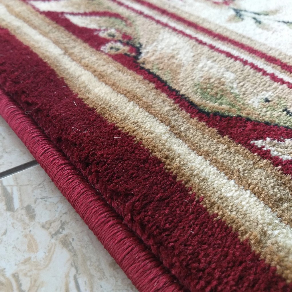 DY Exkluzívny koberec 04 – červený – 100 cm Rozmer: 80 cm