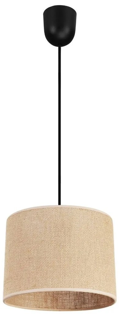 Závesné svietidlo Juta, 1x jutové tienidlo, (výber z 2 farieb konštrukcie), lp