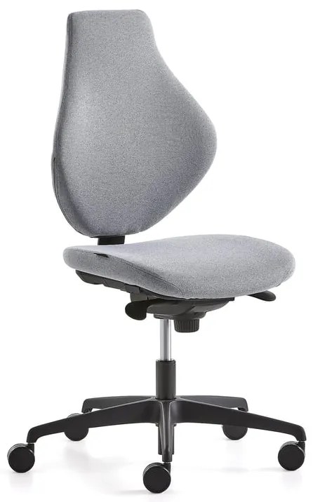 Kancelárska stolička HURRAY, nízke operadlo, modrošedá