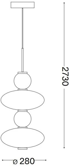 Ideal Lux - LED Luster na lanku LUMIERE LED/34W/230V