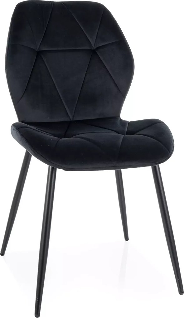 SI Stolička Rick Velvet čierna