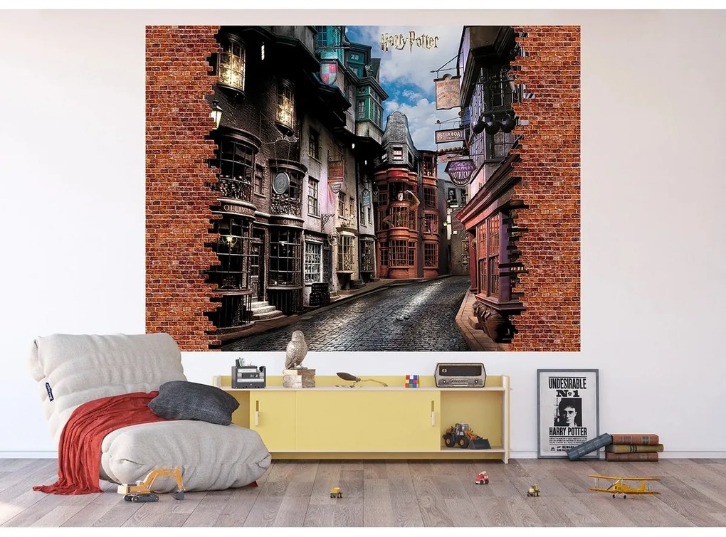 Detská fototapeta Harry Potter Diagon Alley 252 x 182 cm, 4 diely