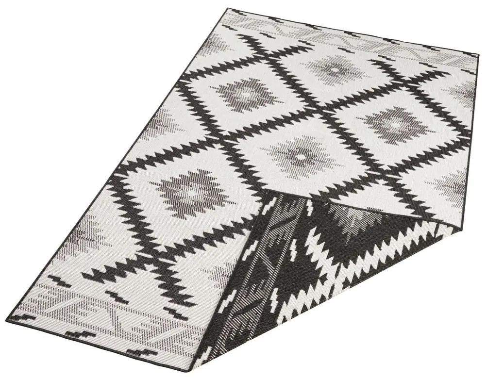 NORTHRUGS - Hanse Home koberce Kusový koberec Twin Supreme 103429 Malibu black creme – na von aj na doma - 200x290 cm