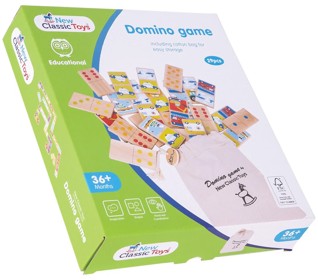 Drevené domino - dopravné prostriedky