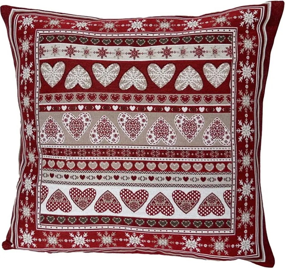 Polášek Obliečka na vankúšik so zimnými motívmi - Snehuliak | 40 x 40 cm