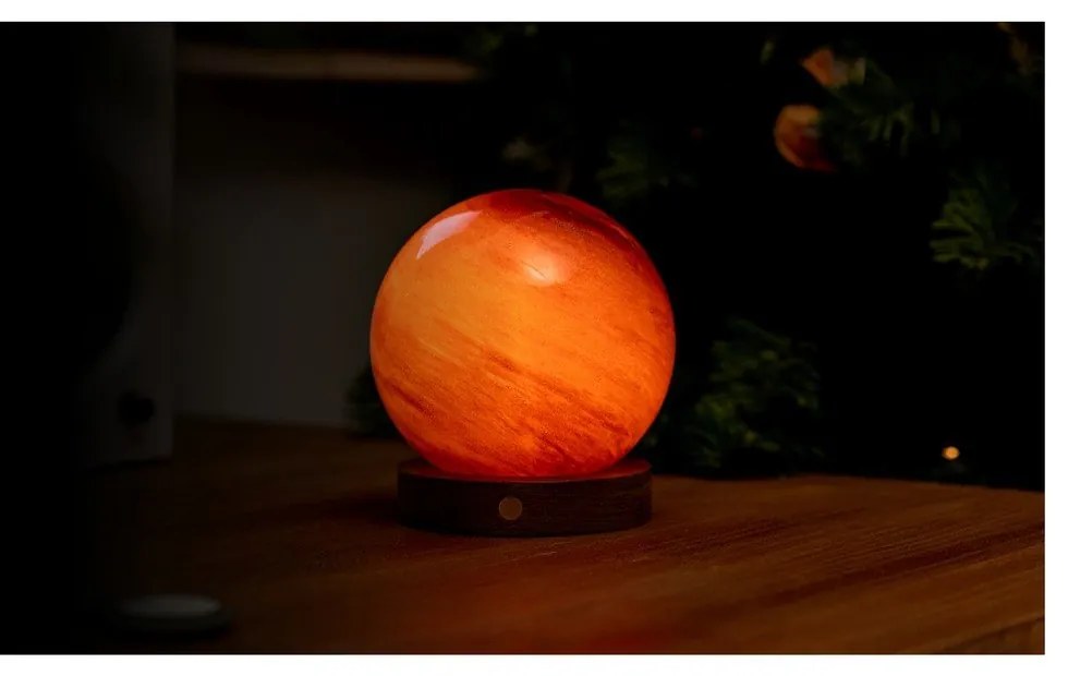 Tmavohnedá svetelná dekorácia na USB ø 12 cm Sand Storm – Gingko