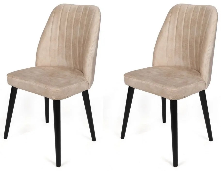 Súprava jedálenských stoličiek Alfa Beige and Black, 2 ks