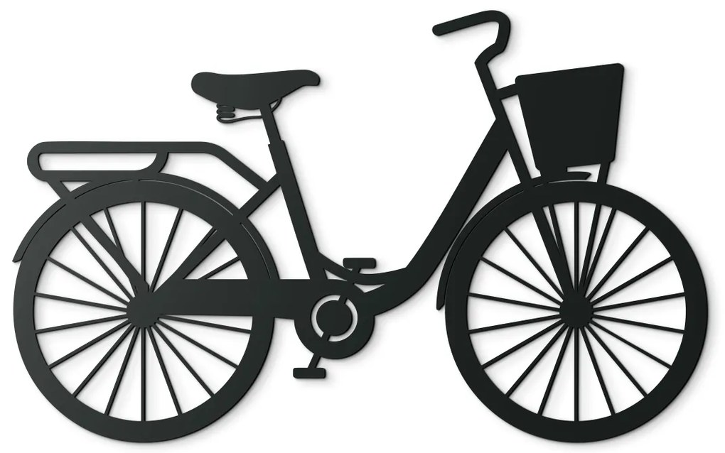 drevko Nálepka na stenu Retro bicykel Rozmer obrazu: 40,5 x 65 cm, Farba dekorácie: Čierna