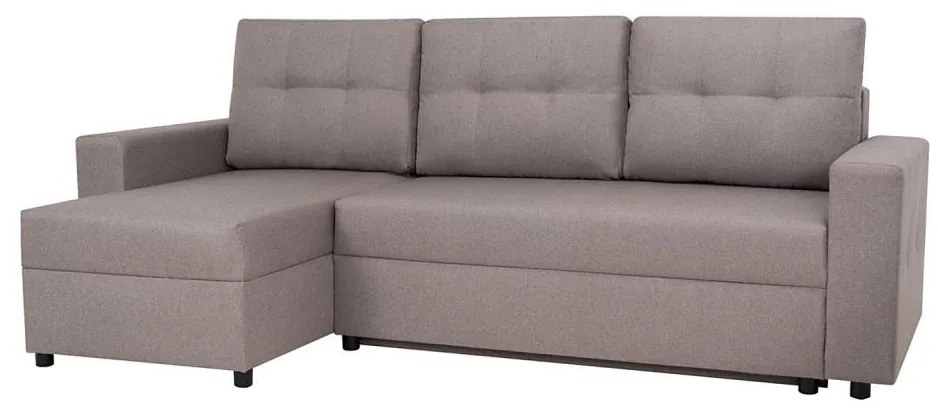 Univerzálna rohová sedačka SEVILLA s funkciou spania a úložným priestorom, sivá