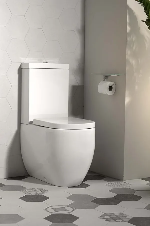 Kerasan Kerasan, FLO WC kombi, spodný/zadný odpad, biela, WCSET11-FLO