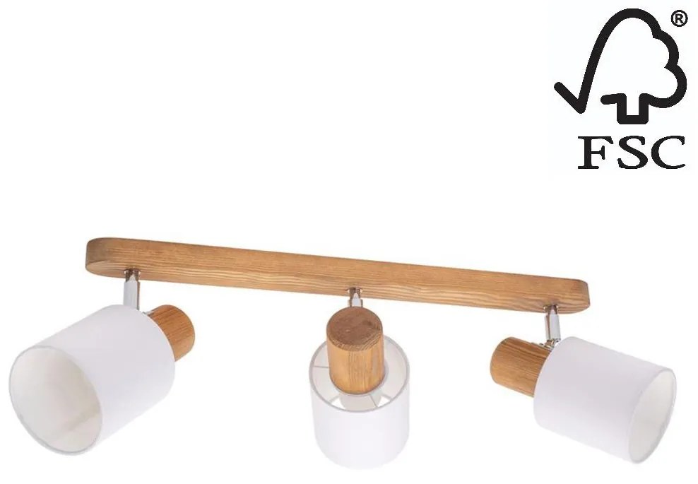 Spot-Light DO2248351 - Stropné bodové svietidlo TRENDY 3xE27/15W/230V borovica SP0932