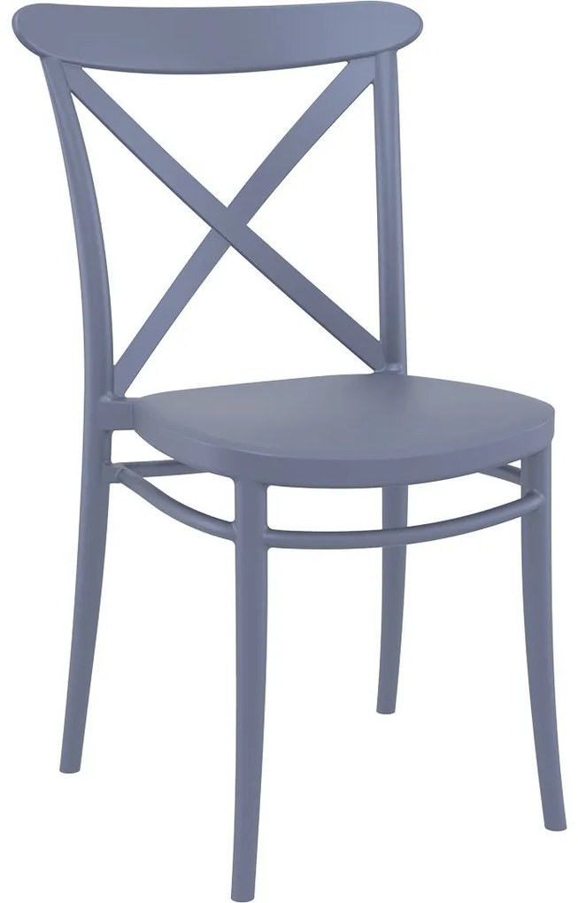 CROSS záhradná stolička bez podrúčok dark grey