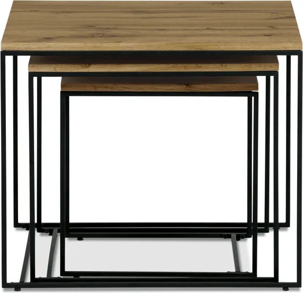 Sada 3 konferenčných stolíkov AF-3008 OAK