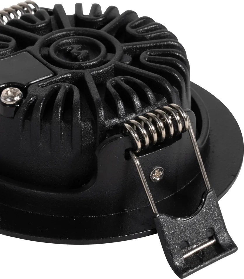 Sada 6 zapustených bodových svetiel čierna, naklápateľná 8,2 cm vrátane LED stmievateľných do teplej farby IP54 Ultra Slim - Pupil