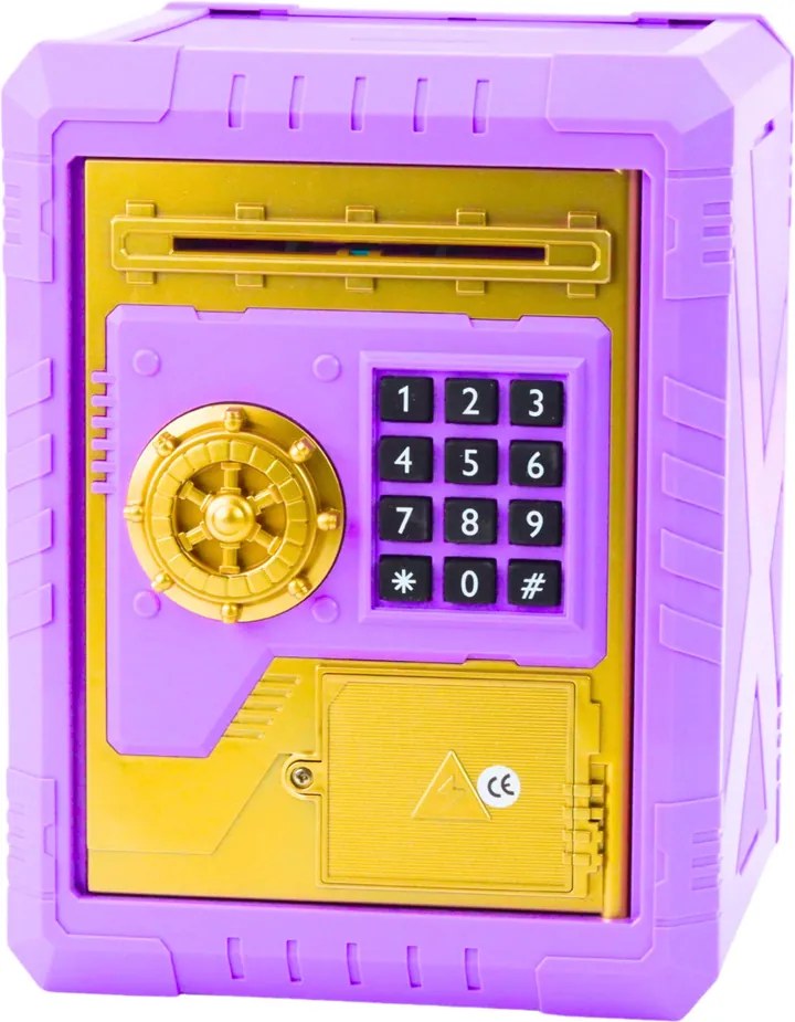 LEAN Detský elektronický trezor - fialová