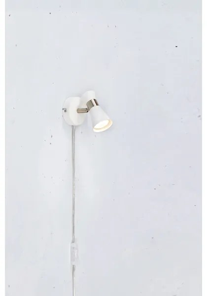 Markslöjd 108627- Nástenné bodové svietidlo FOLIE 1xGU10/7W/230V biela/matný chróm