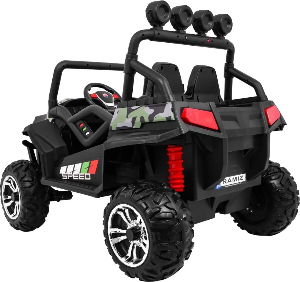 Ramiz Grand Buggy Strong Lift pre deti Moro + pohon 4x4 + diaľkové ovládanie + nosič batožiny + rádio MP3 + LED