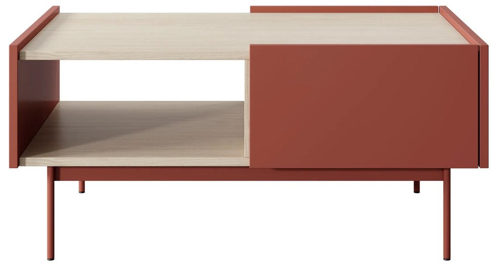 Konferenční stolek Color L97 červený/dub linea