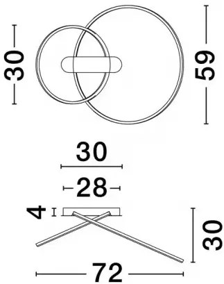 LED stmievateľné biele dizajnové stropné svietidlo Kiklos 2
