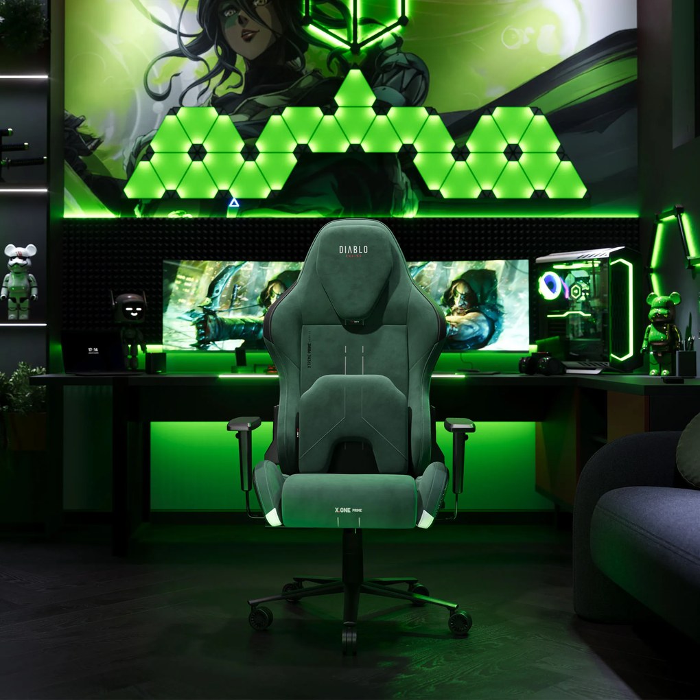 Herné kreslo zelené Normal Size: Diablo X-One Prime Forest Green