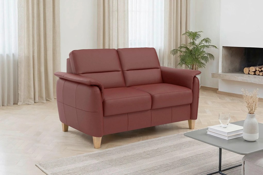 XXXLutz DVOJMIESTNA POHOVKA, červenohnedá, pravá koža Sit & More - Sedačky - 0001440332B7